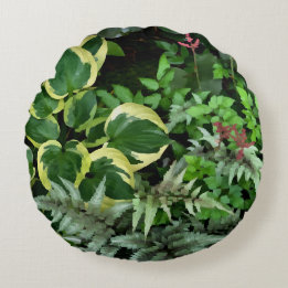 Coussins Ronds Jardin ombragé Lève ronde