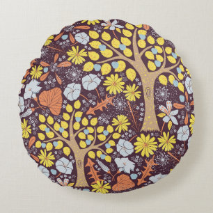 Coussins Ronds Jardins, fleuris, pommier motif