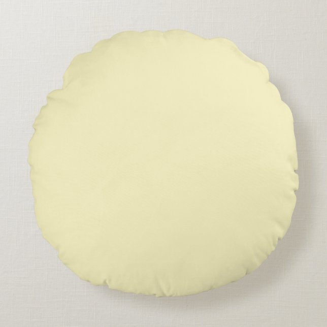 Coussins Ronds Jaune Beurre Uni (Devant)