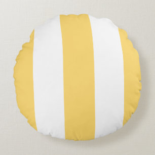 Coussins Ronds Jaune Et Blanc Tirer L'Oreiller