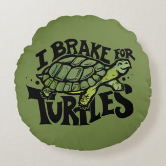Coussins Ronds Je freine pour les tortues