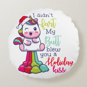 Coussins Ronds Je n'ai pas pété mon coeur vous a fait un baiser d
