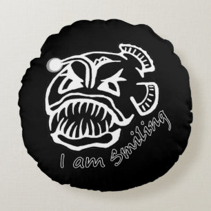 Coussins Ronds Je suis Anglerfish souriant