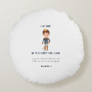 Coussins Ronds Je Suis Fils Du Roi Colorful Cute Nursery Kids