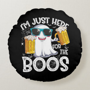 Coussins Ronds Je suis juste ici pour les huées Funny Halloween
