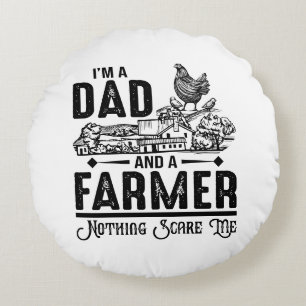 Coussins Ronds Je suis papa et paysan Agriculture