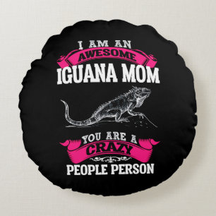 Coussins Ronds Je suis une maman Iguana géniale