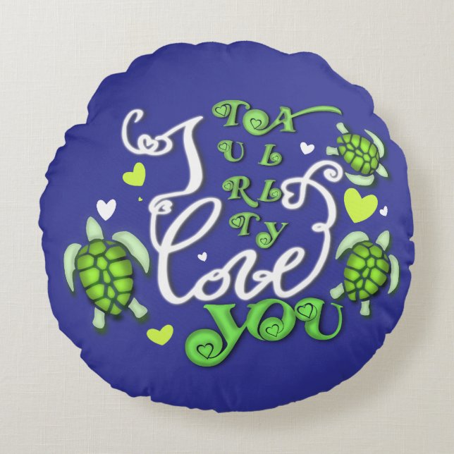 Coussins Ronds Je t'aime vraiment - Saint Valentin (Devant)