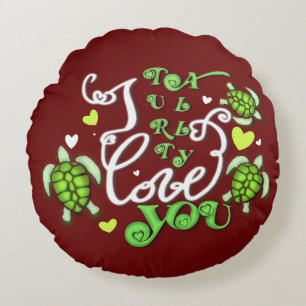 Coussins Ronds Je t'aime vraiment - Saint Valentin