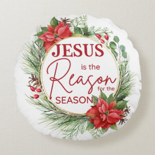 Coussins Ronds Jésus est la raison de la saison Noël