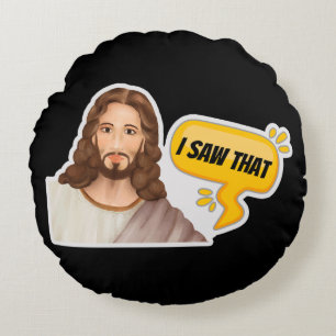 Coussins Ronds Jésus J'Ai Vu Ça