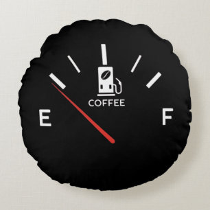 Coussins Ronds Jeu de café Jeu d'oreiller - Carburant amusant pou