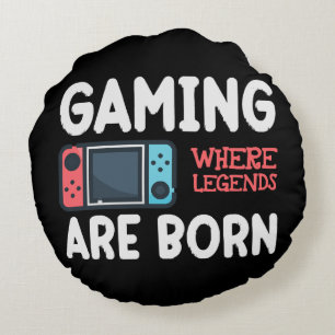 Coussins Ronds jeu vidéo où les légendes naissent