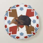 Coussins Ronds Joli éléphant Shrew amusant Motif coloré (Dos)