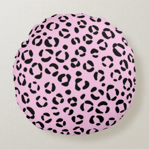 Coussins Ronds Joli en rose impression animale
