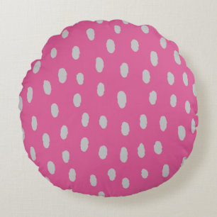 Coussins Ronds Joli motif à pois dessiné à la main