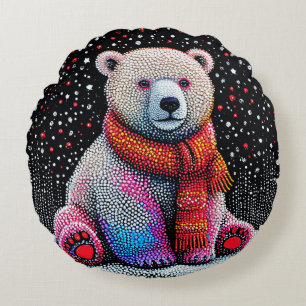 Coussins Ronds Joli ours polaire