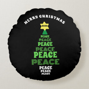 Coussins Ronds Joli sapin vert de Noël