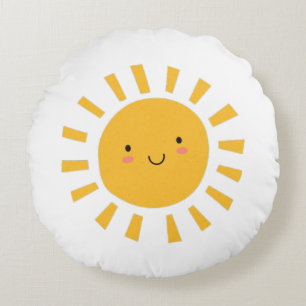 Coussins Ronds Joli soleil souriant