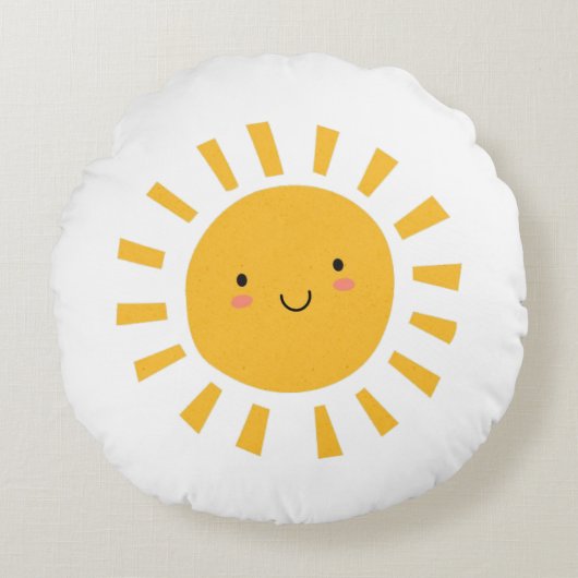 Coussins Ronds Joli soleil souriant (Devant)