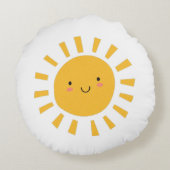 Coussins Ronds Joli soleil souriant (Dos)