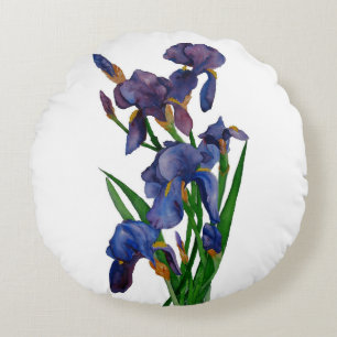 Coussins Ronds Jolie couleur d'eau d'iris violet