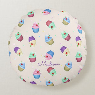 Coussins Ronds Jolis gâteaux colorés