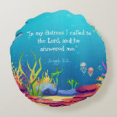 Coussins Ronds Jonah et l'oreiller à lancer rond pour les enfants (Dos)