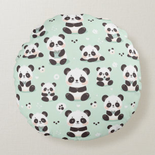 Coussins Ronds Jouer Motif Panda