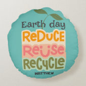 Coussins Ronds jour des terres, devenez écolo, science simple et (Dos)