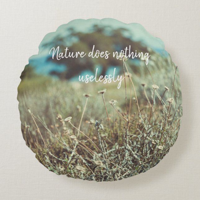 Coussins Ronds Jour d'été sur la côte (Devant)