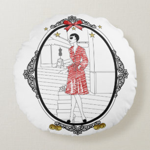 Coussins Ronds Joyeuses Fêtes
