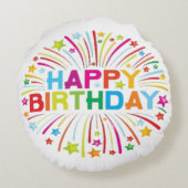 Coussins Ronds Joyeux anniversaire (Dos)