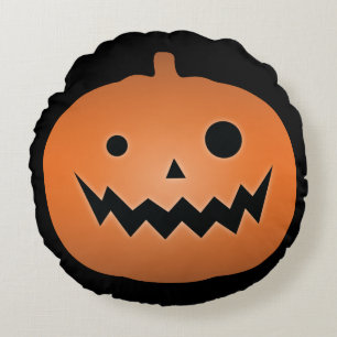 Coussins Ronds Joyeux Halloween Haunted Jack-o'-lantern Citrouill