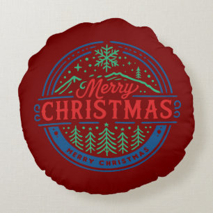 Coussins Ronds Joyeux Noël 2