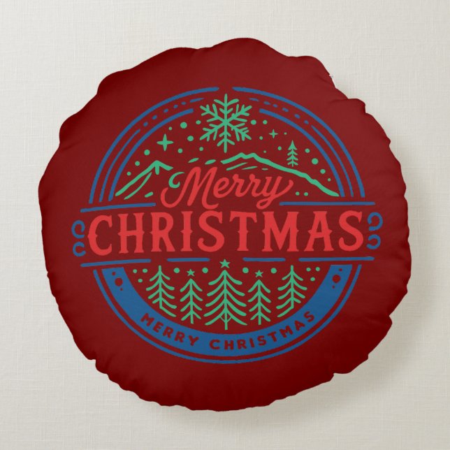Coussins Ronds Joyeux Noël 2 (Dos)