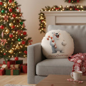 Coussins Ronds Joyeux Noël mignon Ours Polaire Design