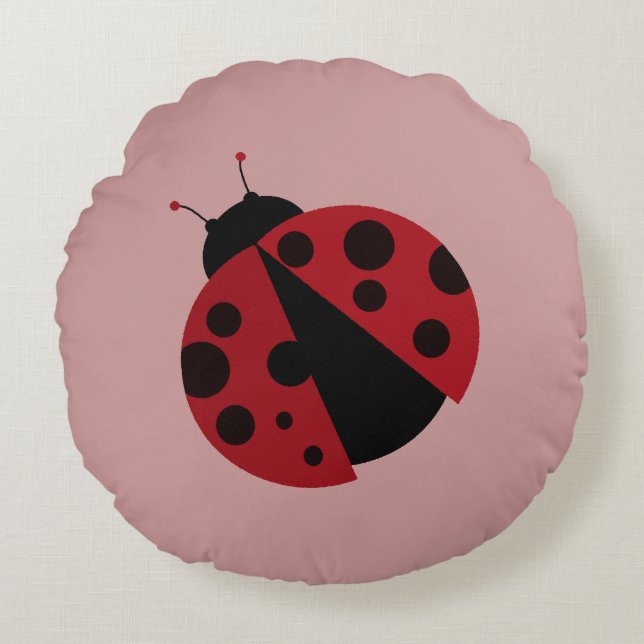 Coussins Ronds juste une coccinelle (Devant)