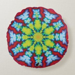 Coussins Ronds Kaléidoscope Bloom