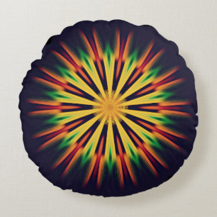 Coussins Ronds Kaleidoscope Mandala Flower-21855