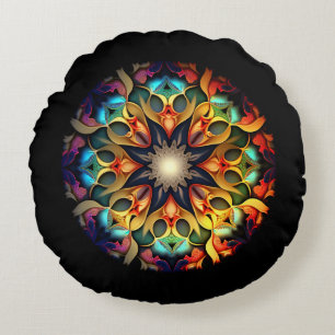 Coussins Ronds Kaleidoscope Mandala Flower Design-23091