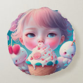 Coussins Ronds Kawaii (Dos)