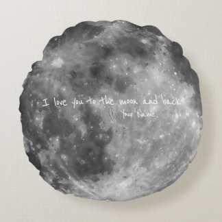Coussins Ronds Keepsaké I Love You to the Moon Message personnel