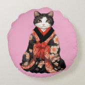 Coussins Ronds Kimono Cat (PINK) (Dos)