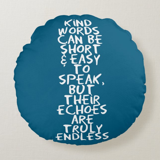 Coussins Ronds Kind words (Devant)