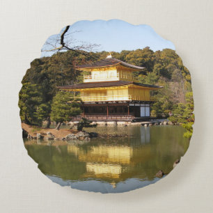 Coussins Ronds Kinkaku-ji 金 閣 Temple 寺 du Pavillon d'Or