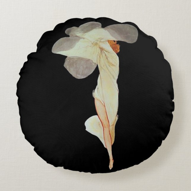 Coussins Ronds Klimt-Inspired Surreal  (Devant)
