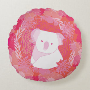 Coussins Ronds Koala Flower of life