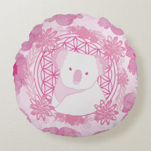 Coussins Ronds Koala Flower of life