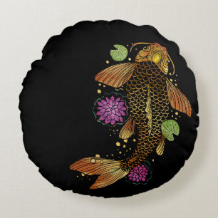 Coussins Ronds Koi Fish